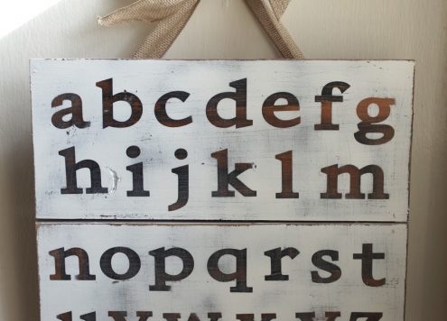 Alphabet Pallet Art