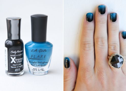 Blue Ombre Nails