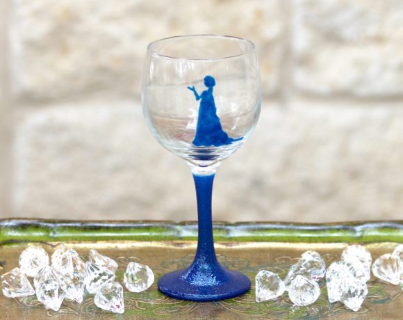 glitter painted glass