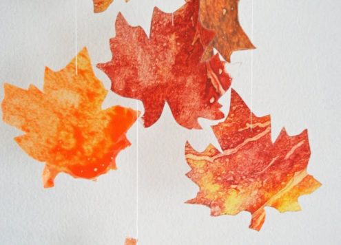 wax fall leaves